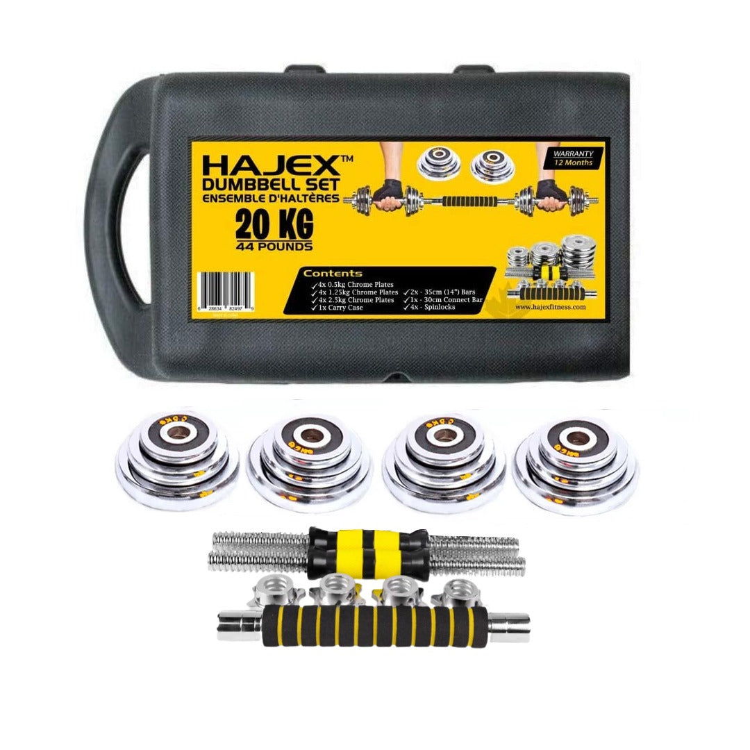 Cast Iron Adjustable Dumbbell Set with Barbell Bar Connector - www.Shopthatapp.com #