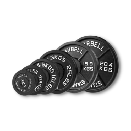 Cast Iron Weight Plates - Standard, Olympic in LBs, KGs - www.Shopthatapp.com #