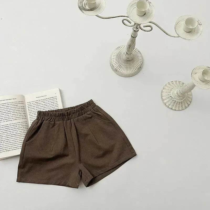 Casual Elastic Capri Pants Girls' Short pant for girls Neutral short pant for kids - www.Shopthatapp.com #