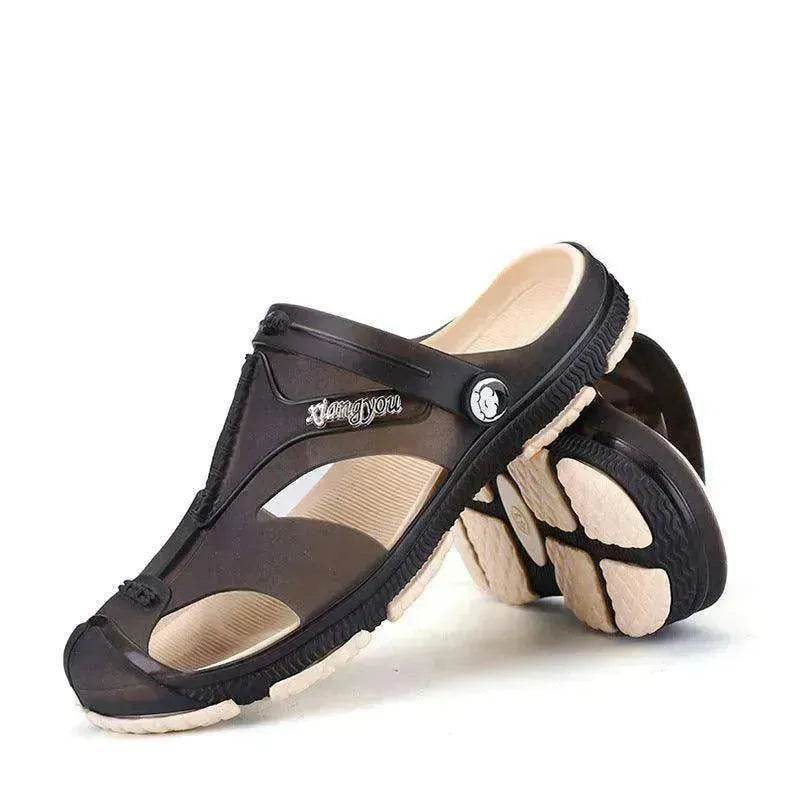 Casual Men's Plus Size Slippers Baotou Half Beach Slippers - www.Shopthatapp.com