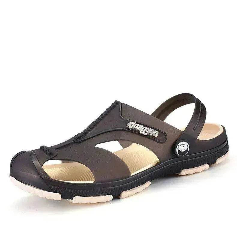 Casual Men's Plus Size Slippers Baotou Half Beach Slippers - www.Shopthatapp.com