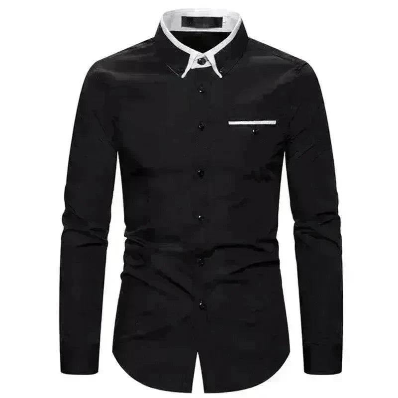 Casual Slim Fit Plus Size Long Sleeve Shirt - www.Shopthatapp.com #