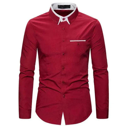 Casual Slim Fit Plus Size Long Sleeve Shirt - www.Shopthatapp.com #