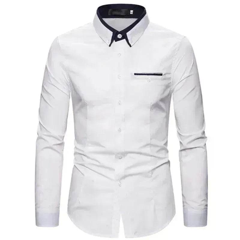 Casual Slim Fit Plus Size Long Sleeve Shirt - www.Shopthatapp.com #