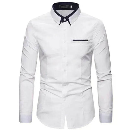 Casual Slim Fit Plus Size Long Sleeve Shirt - www.Shopthatapp.com #