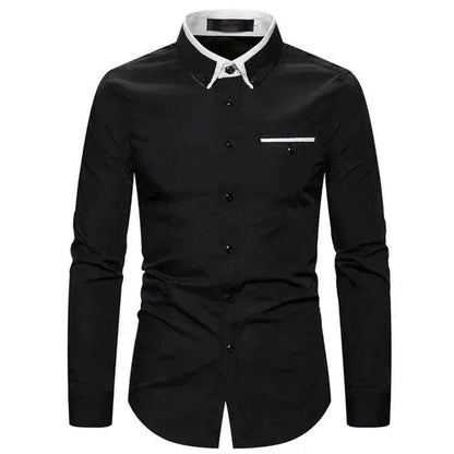 Casual Slim Fit Plus Size Long Sleeve Shirt - www.Shopthatapp.com #