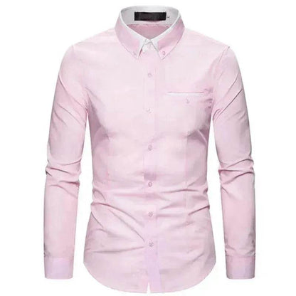 Casual Slim Fit Plus Size Long Sleeve Shirt - www.Shopthatapp.com #