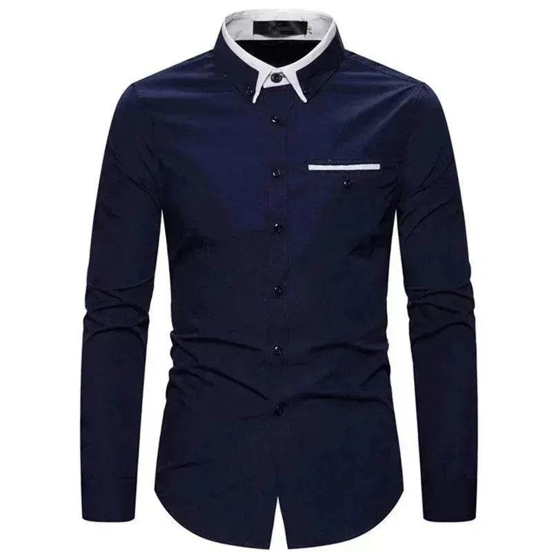 Casual Slim Fit Plus Size Long Sleeve Shirt - www.Shopthatapp.com #