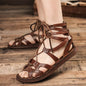 Casual Soft Bottom Non-slip Roman Leather Sandals - www.Shopthatapp.com