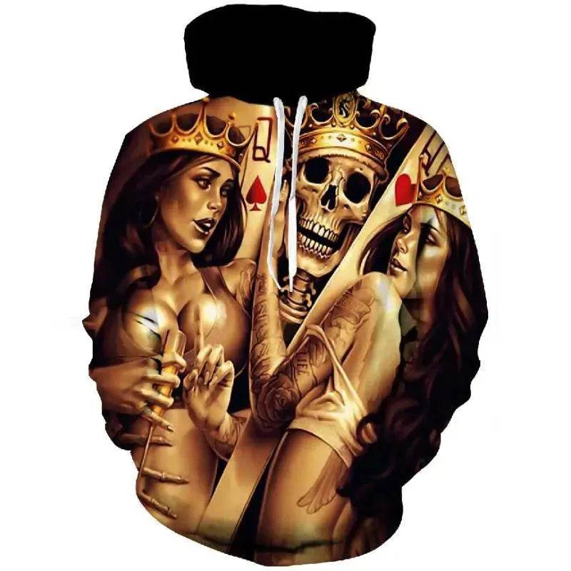 Casual Street fashion Gothic Printed Hoodie Pullover Sweatshirt For Men - www.Shopthatapp.com #