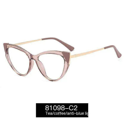 Cat Eye Anti-blue Light Large Frame Slim Look Optical Glasses - www.Shopthatapp.com
