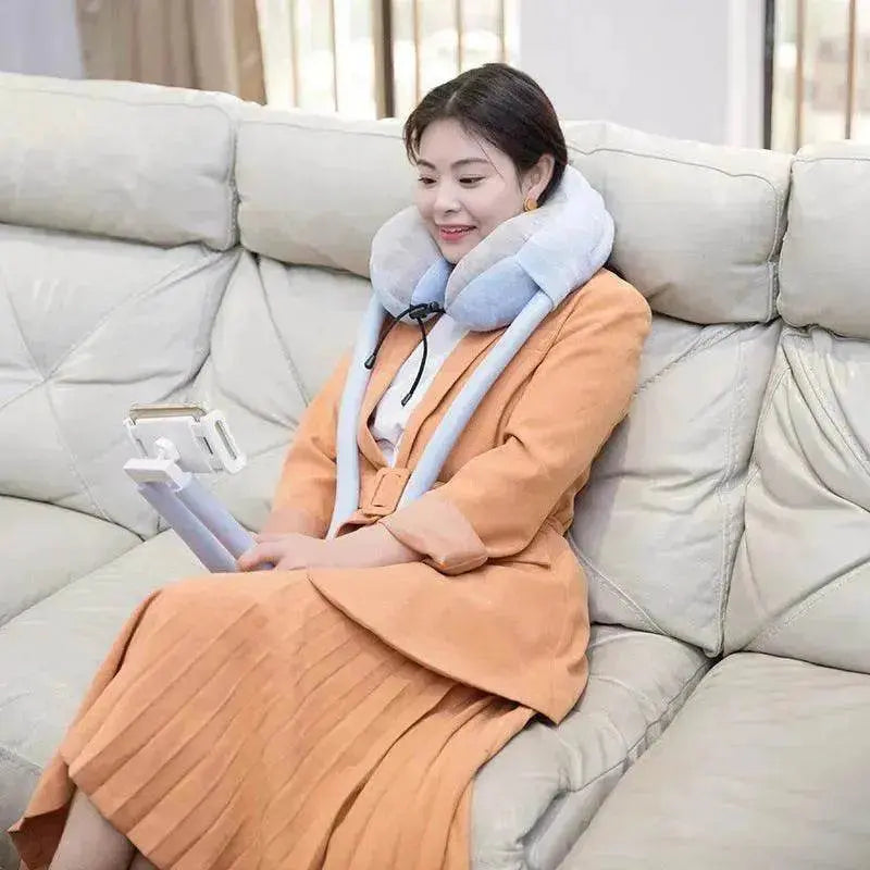 Cervical spine neck pillow mobile phone holder - www.Shopthatapp.com