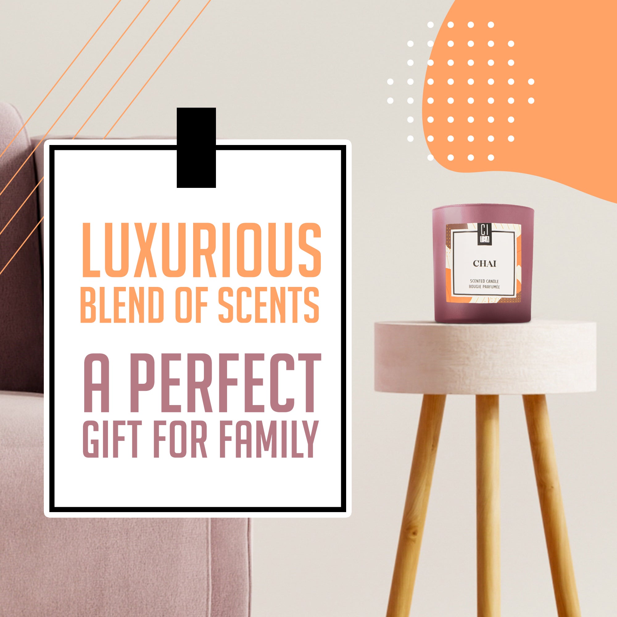 Chai Soy Wax Candle - Orange, Cinnamon and Cloves - 8 oz - www.Shopthatapp.com