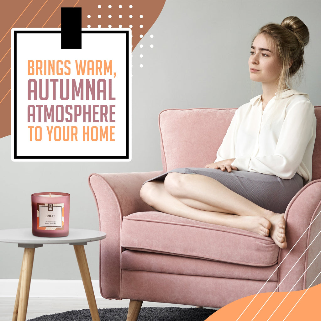 Chai Soy Wax Candle - Orange, Cinnamon and Cloves - 8 oz - www.Shopthatapp.com