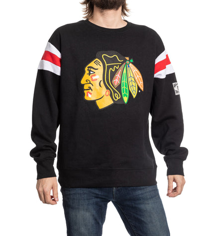 Chicago Blackhawks Varsity Retro Style Crewneck Sweater - www.Shopthatapp.com #