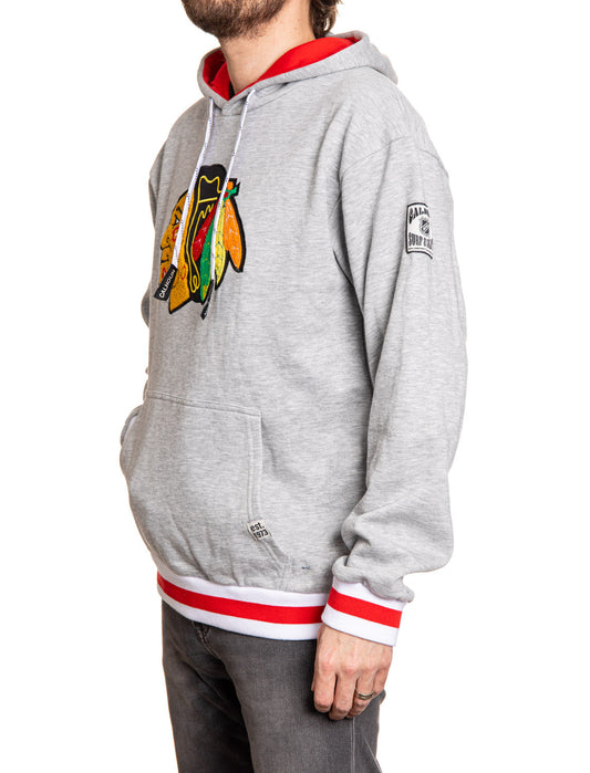 Chicago Blackhawks "Muskoka Style" Premium Chenille Woven Logo Hoodie - www.Shopthatapp.com
