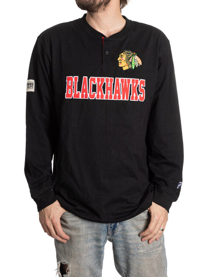 NHL Chicago Blackhawks Long Sleeve Henley - www.Shopthatapp.com