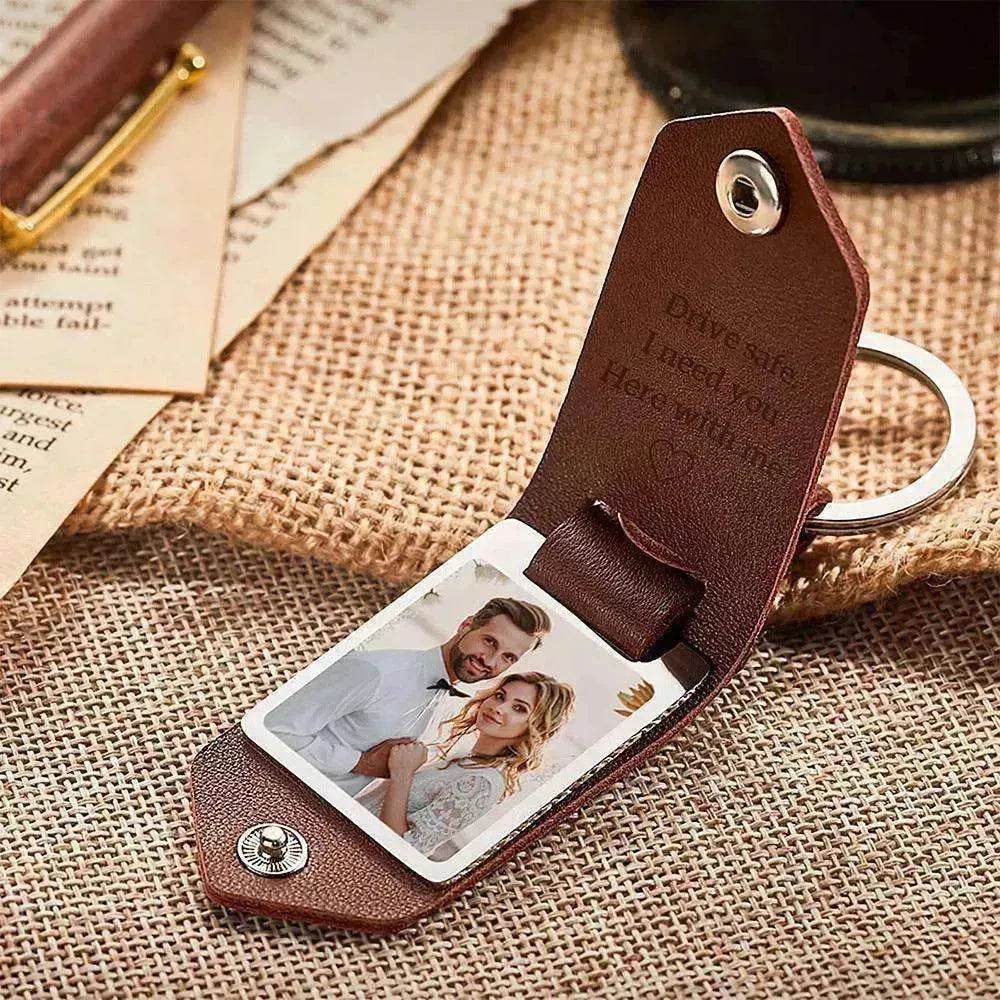 Chick & Unique Leather Photo Stainless steel UV Color Printed Keychain - www.Shopthatapp.com