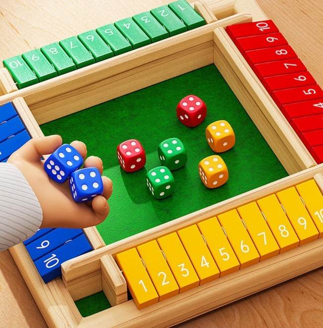 Children Dice Game,2-4 Player Family Wooden Board Table Math Games For Adults And Kids. - www.Shopthatapp.com #