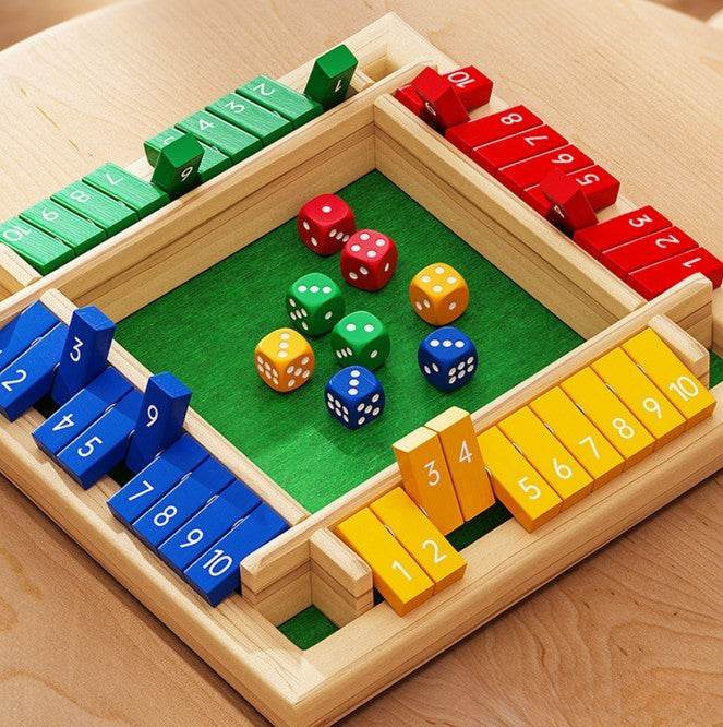Children Dice Game,2-4 Player Family Wooden Board Table Math Games For Adults And Kids. - www.Shopthatapp.com #