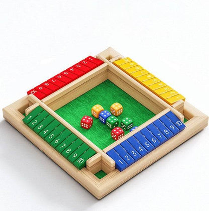 Children Dice Game,2-4 Player Family Wooden Board Table Math Games For Adults And Kids. - www.Shopthatapp.com #