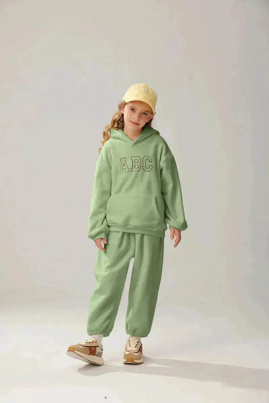 Children  Unisex Sports Brushed Hoody Trousers Suit Unisex Hoodie two piece for kids - www.Shopthatapp.com #