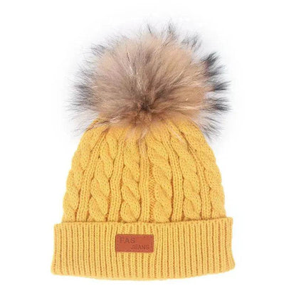 Children Winter Hat kids beanies Kids winter hat baby boy and girl warm woolen beanies faux fur beanies - www.Shopthatapp.com #