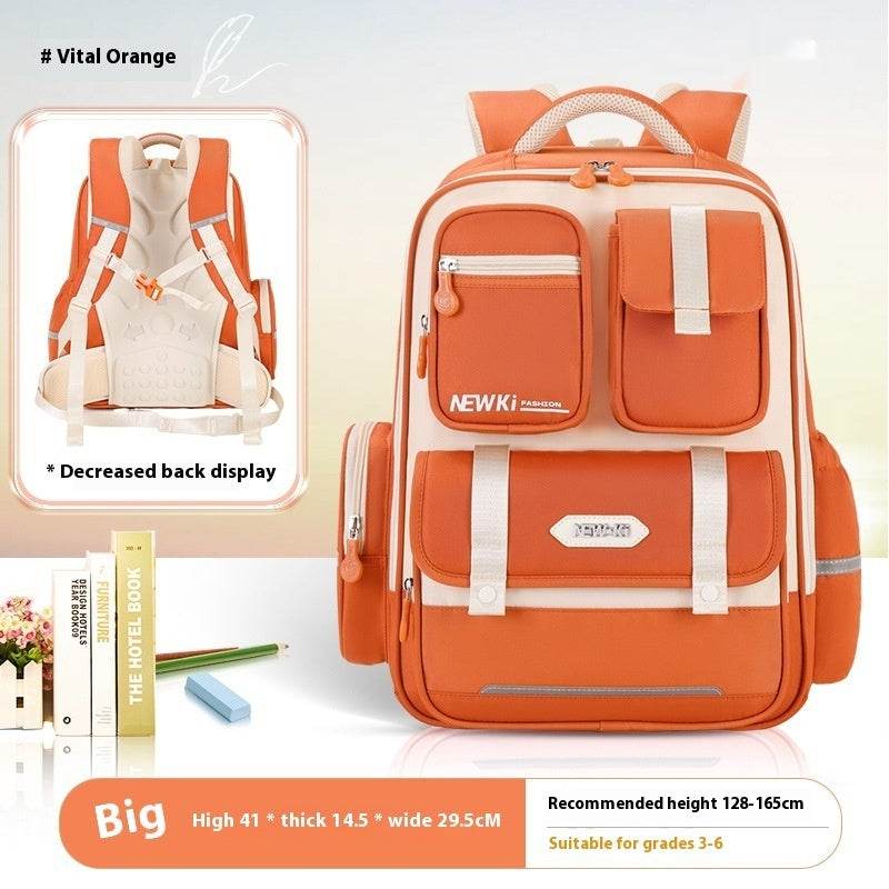 Children's Spine Protection Backpack Multi-compartment Burden Reduction Schoolbag - www.Shopthatapp.com #