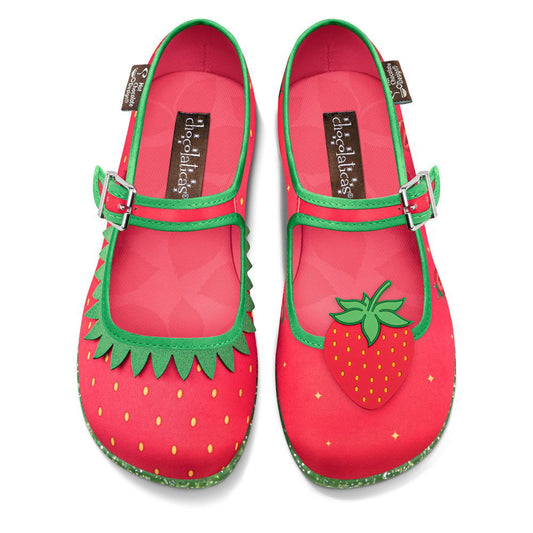 Chocolaticas® BERRY BLISS  Women's Mary Jane Flat-Women/Teen Girls shoes-www.Shopthatapp.com-Retro Eclectic