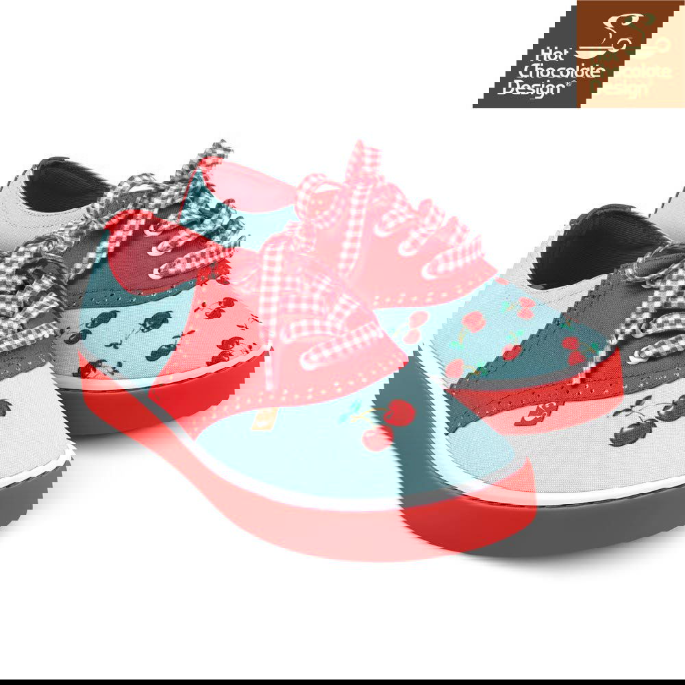 Chocolaticas® CHERRY BLUE Sneakers - Www.Shopthatapp.com