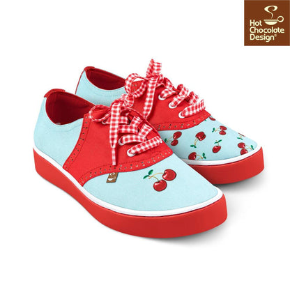 Chocolaticas® CHERRY BLUE Sneakers - Www.Shopthatapp.com