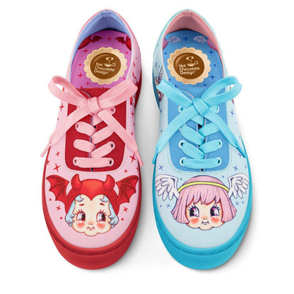 Chocolaticas® CHERUB AND DEVIL Sneakers - Www.Shopthatapp.com