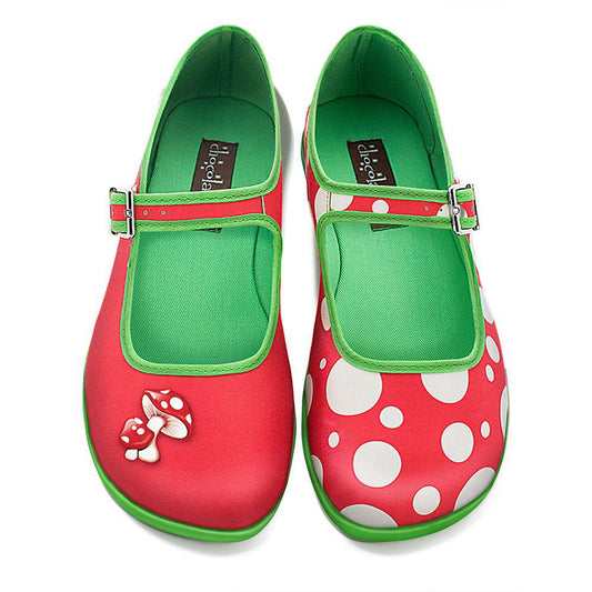 Chocolaticas® MOOSH RED  Women's Mary Jane Flat-Women and girls shoes-www.Shopthatapp.com-Retro Eclectic