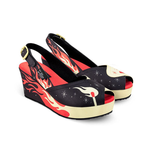 Chocolaticas® SHE IS ON FIRE Women's Sandal-Women/Teen Girls shoes-www.Shopthatapp.com-Retro Eclectic