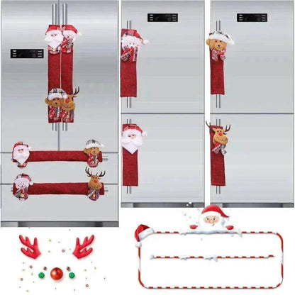 Christmas Decorations Stereo Doll Refrigerator Handle Eight Pieces - www.Shopthatapp.com