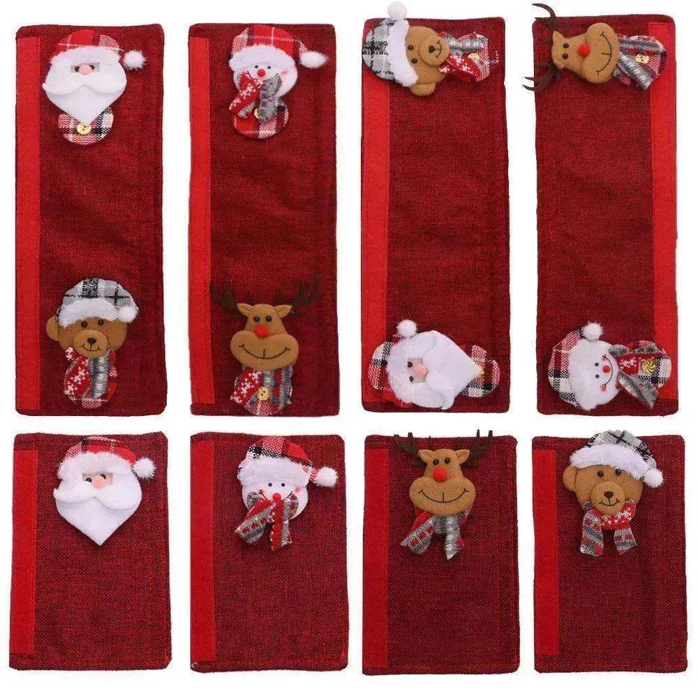 Christmas Decorations Stereo Doll Refrigerator Handle Eight Pieces - www.Shopthatapp.com
