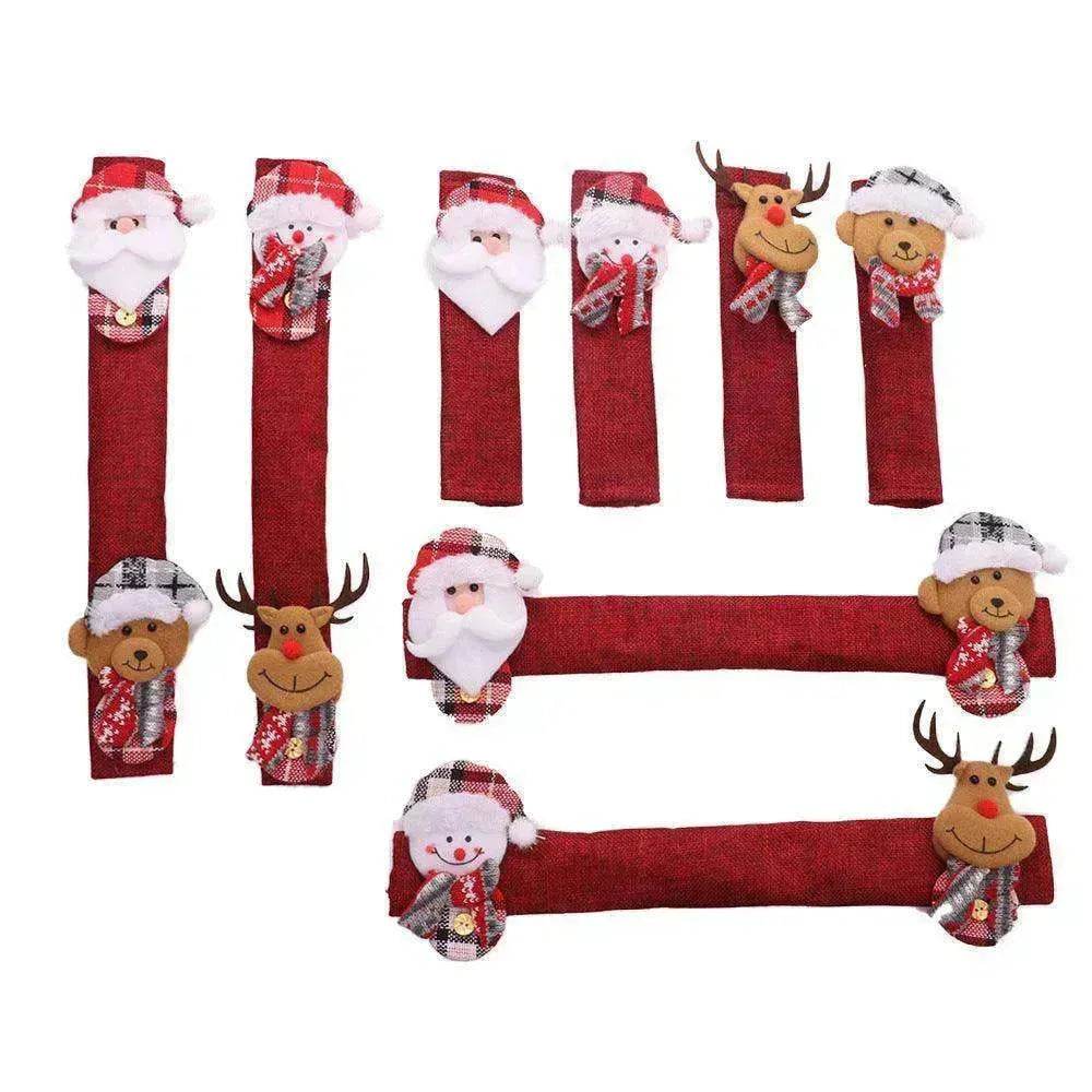 Christmas Decorations Stereo Doll Refrigerator Handle Eight Pieces - www.Shopthatapp.com