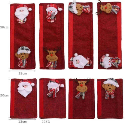 Christmas Decorations Stereo Doll Refrigerator Handle Eight Pieces - www.Shopthatapp.com