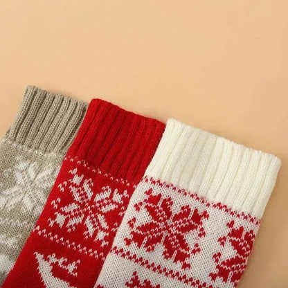 Christmas Knitted Cotton Woolen Thigh-High Deer Socks - www.Shopthatapp.com