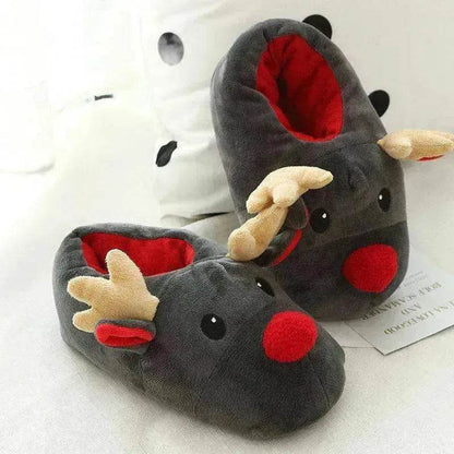 Christmas Shoes Cute Elk Home Slippers - www.Shopthatapp.com