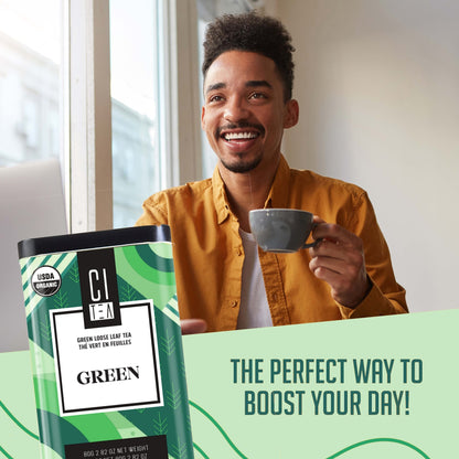 Organic Green Loose Leaf Tea with Teaball - 80g - www.Shopthatapp.com