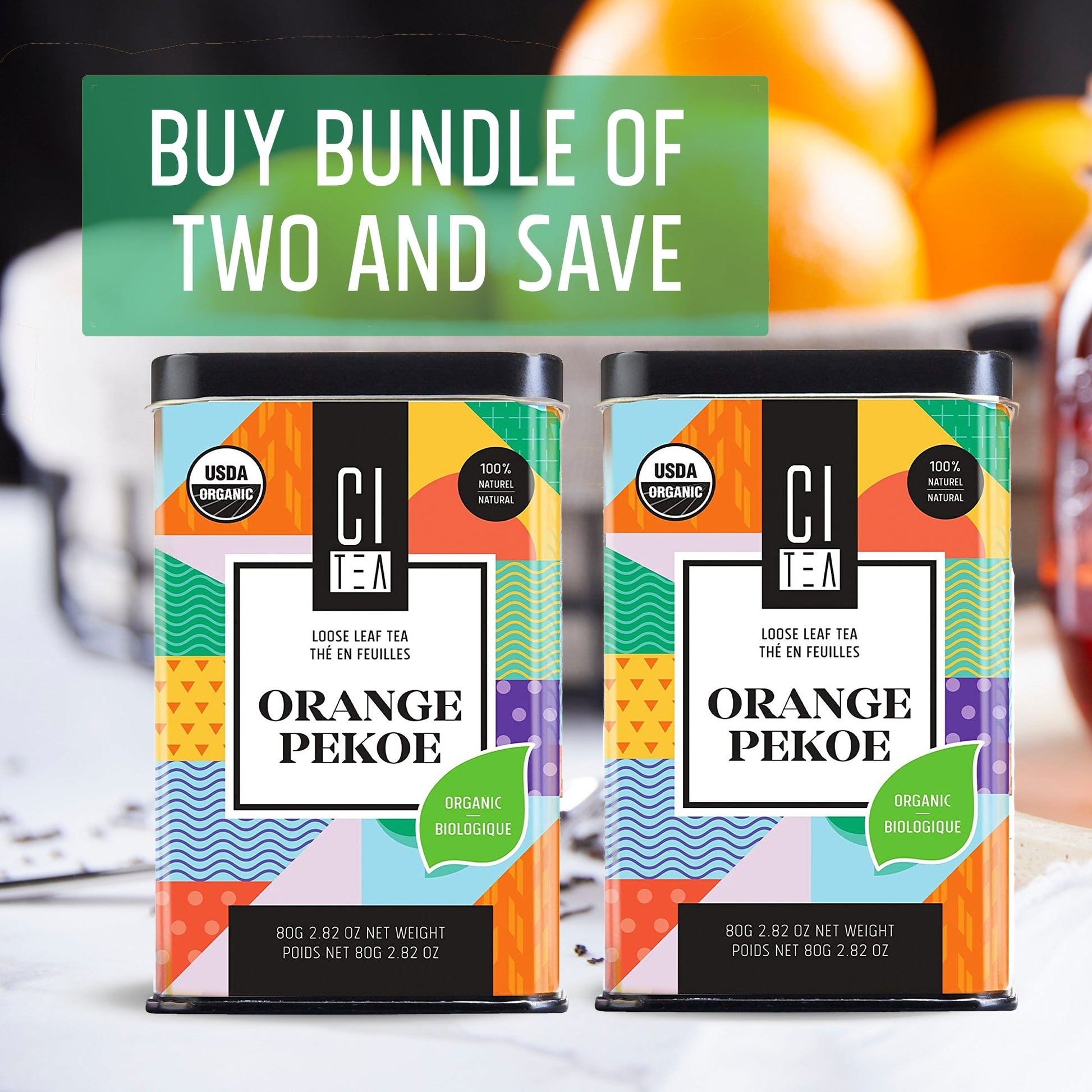 Organic Orange Pekoe Loose Leaf Tea Bundle of Two - www.Shopthatapp.com