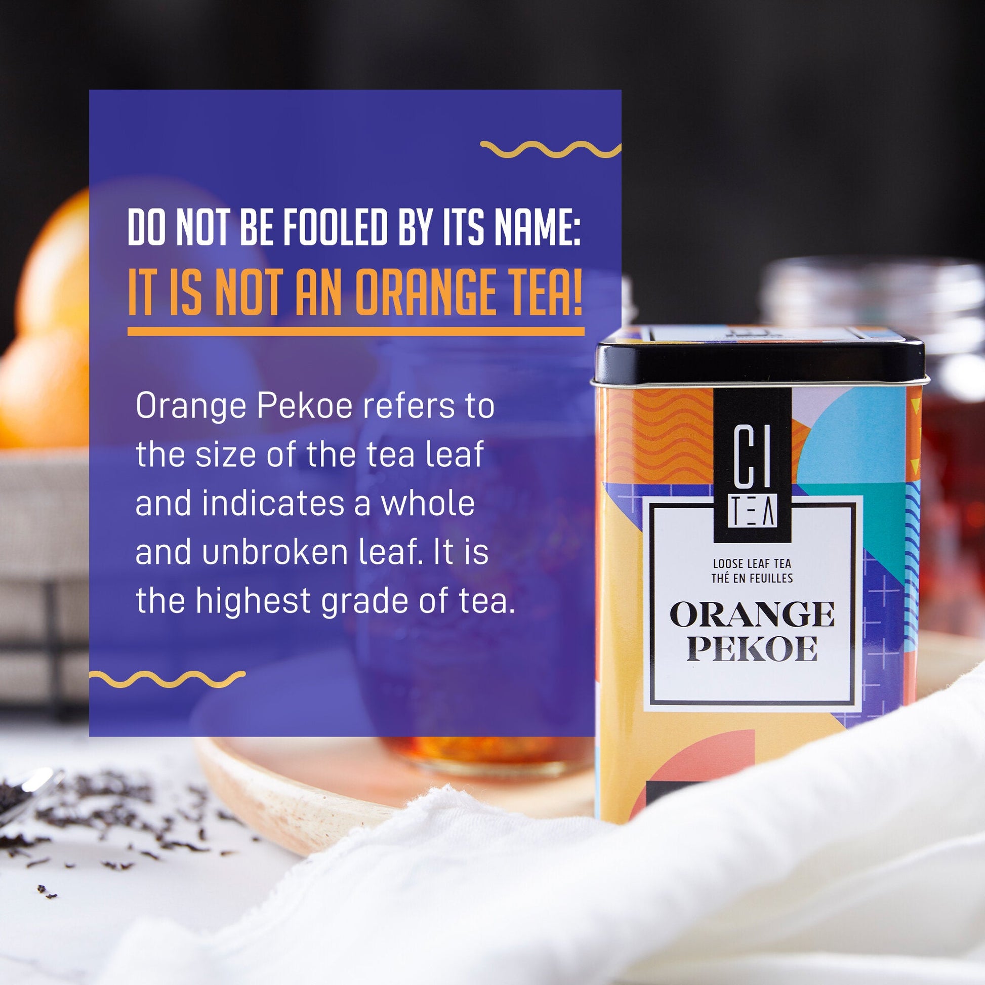 Orange Pekoe Loose Leaf Tea with Teaball - www.Shopthatapp.com