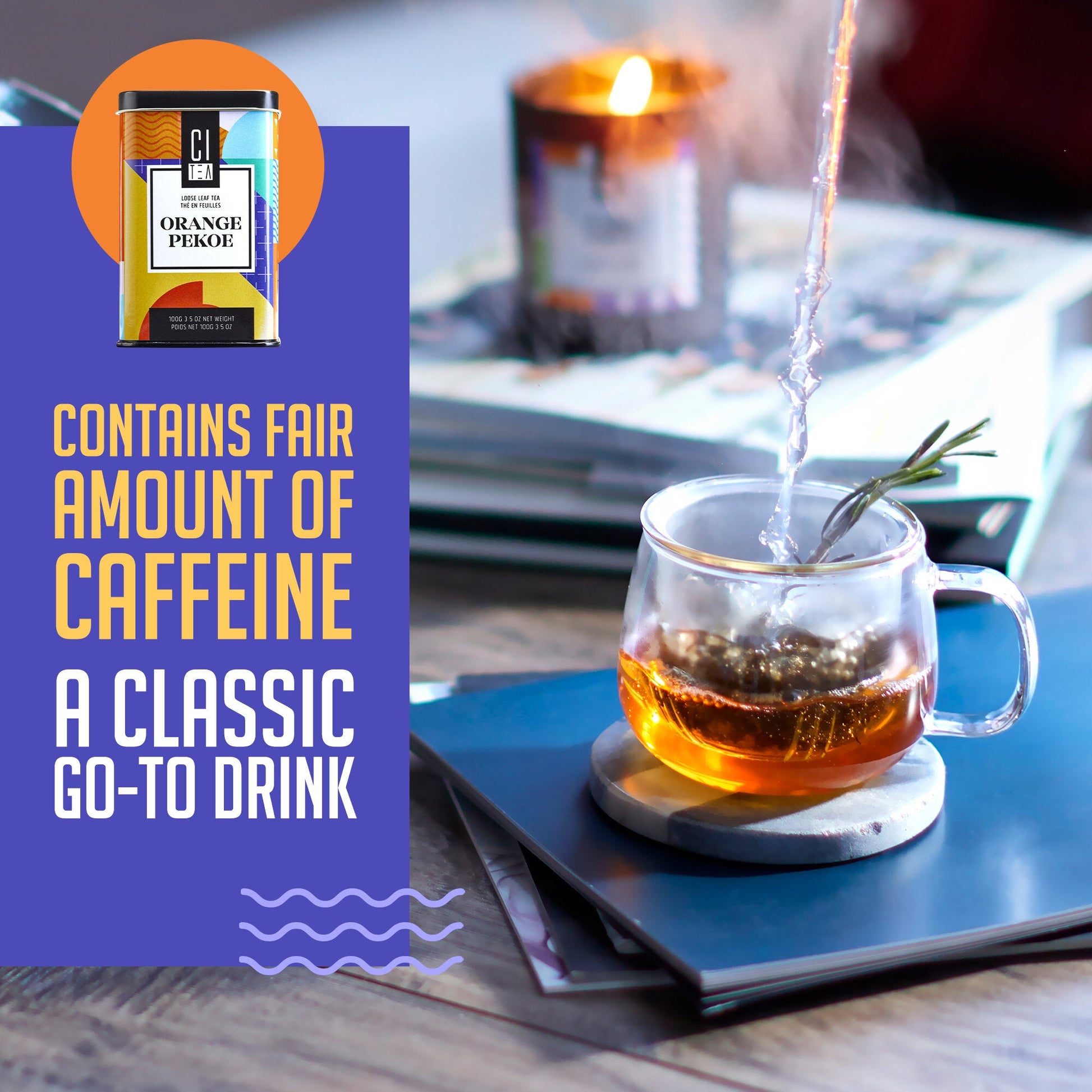 Orange Pekoe Loose Leaf Tea with Teaball - www.Shopthatapp.com