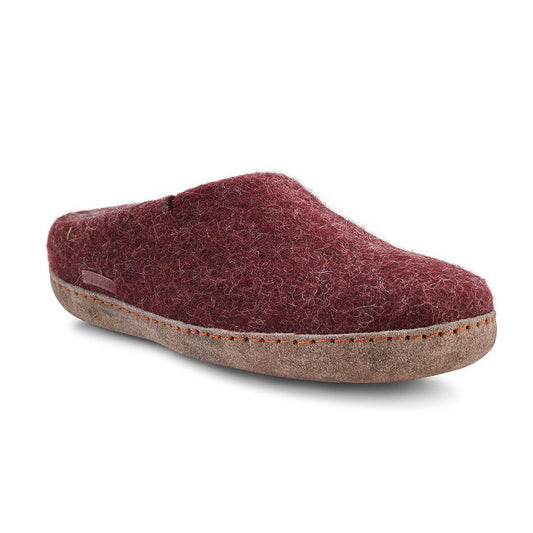Classic Slipper - Bordeaux with Leather-Women and girls shoes-www.Shopthatapp.com-Size:42.0-Betterfelt Canada