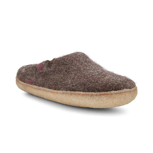 Classic Slipper - Brown with Rubber-Shoes-www.Shopthatapp.com-Size:47.0-Betterfelt Canada
