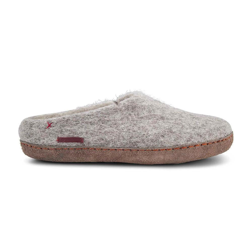 Classic Slipper - Grey with Leather-Shoes-www.Shopthatapp.com-Betterfelt Canada