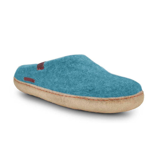 Classic Slipper - Light Blue with Rubber-Shoes-www.Shopthatapp.com-Size:46.0-Betterfelt Canada