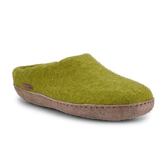 Classic Slipper - Lime Green with Leather-Shoes-www.Shopthatapp.com-Size:48.0-Betterfelt Canada