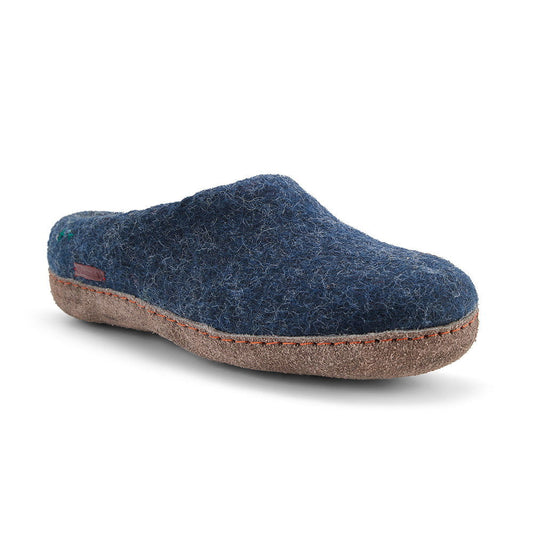 Classic Slipper - Navy with Leather-Shoes-www.Shopthatapp.com-Size:48-Betterfelt Canada